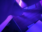 Bathroom backshots from BWC under blue lights POV  (real couple)