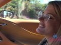 Blowjob session and roadhead while on a trip with Riley Rose