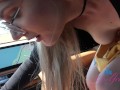 Blowjob session and roadhead while on a trip with Riley Rose