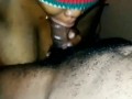 MY BIG TITTY HOOD BABY EATS THE NUT OUT OF DADDY FAT DICK THEN SPITS HIS CUM BETWEEN HER TITS!!!!