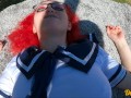 cutie in school uniform and glasses loves good anal sex in public