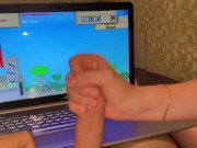 Stepsister Distracts me from playing Age Of War by giving me a HANDJOB