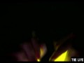 Watch this hot blonde plunge glowsticks in her pussy and ass