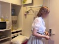 A plump and busty Japanese woman works at a hot spring, hand job and ejaculation shop.