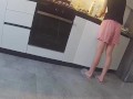 Wife fucks a neighbor in the kitchen. Real cheating