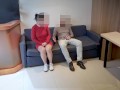 Married woman sucks and drinks jizz in the waiting room