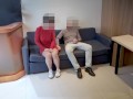 Married woman sucks and drinks jizz in the waiting room
