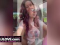 Big boobs babe giving dick ratings, rapping karaoke in bikini, closeup of creampie & cumshots, hands feet nails - Lelu Love