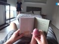 DICK FLASH. Hotel Maid Watching Me Jack Off and showed big ass Milf