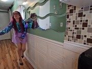 Locked Out of Bathroom Piss and Squirt