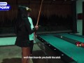 Colombian Mommy fucks her stepson's nerdy boy in the pool hall! Pipeboy1 & Lina Henao