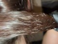 This Natural Remedy Will Strengthen Your HAIR! Cumshot on Hair. Brushing Cum Into Hair.