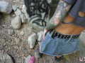 Real Teens - Sexy Tattooed Teen Lysagna DelRay Flashing And Fucking Under The Bridge