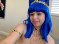 Ankha Sucks the Soul From a Lucky Villager with a Smile