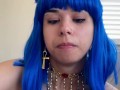 Ankha Sucks the Soul From a Lucky Villager with a Smile