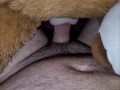 Teddy bear 3some massive cumshot (slow motion)