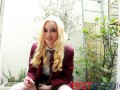 British Blonde Schoolgirl Smoking JOI