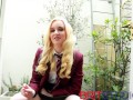 British Blonde Schoolgirl Smoking JOI