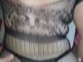 Fucking a hot chubby girl in a lace dress!