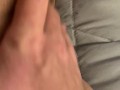 Wife tied to bed and teased 4 then fucked with huge dildo and squirts