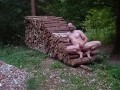 Real amateur public forest nude male masturbation