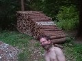 Real amateur public forest nude male masturbation