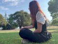 Italian Milf Artemisia Love 420 Smoking Sesh @ the park Full video on OF
