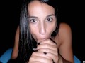 Hot brunette with slim body great blowjob for big cock and ride with orgasms
