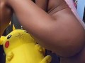 Ladykaiyo model does nude photoshoot in bedroom with pikachu