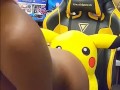 Ladykaiyo model does nude photoshoot in bedroom with pikachu
