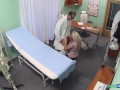 Fake Hospital - Real cheating by a blonde as she spreads her legs and fucks a doctor