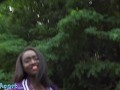 Public Agent - Big ass black Colombian babe public pick up POV blowjob and outdoor sex