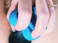 Self pleasure! Girl masterbation! Big dildo! Vibrator! Multiple orgasms!