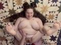 Thick Big Tit BBW Shows/Licks Feet While Getting Pounded, Missionary Creampie