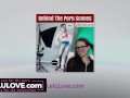 Big lips babe chats on behind porn scenes podcast riding in car about live comedy stage shows hosting/performing - Lelu Love