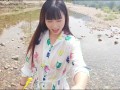 【ビショビショ】河原ノーブラ散歩中に水を掛けられ...💦人妻,熟女,日本人,無修正,素人,個撮,個人撮影,ちくぽち,ヌード,野外露出,屋外,オナニー