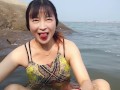 【ノーブラ】海水ちくぽちチャレンジ🌊透けてはいけない... 노브라,人妻,熟女,日本人,無修正,素人,個撮,個人撮影,ちくぽち,ヌード,野外露出,屋外,オナニー