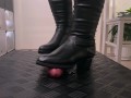 Stepsister Cock Crush in High Thigh Black Boots, No Mercy! - Bootjob, Shoejob, Ballbusting, CBT