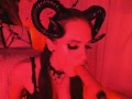 Devil BLOWJOB with FUCKMACHINE ruined makeup