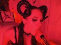 Devil BLOWJOB with FUCKMACHINE ruined makeup