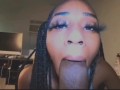 Pretty Ebony Stepsister DIRTY TALKING  WHILE SUCKING BBC  STEPBRO