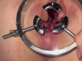 Siena fucks her gaping pussy with hollow tunnel plug