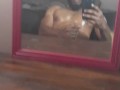 BBC cumming in mirror