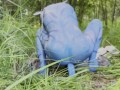 Avatar Monika Foxxx has fun with big dildos in nature
