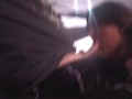 Thirsty cock slut slurps cock like her life depends on it and gets a squrting pounding outside