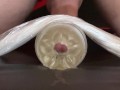 Guy Cums Multiple Times while Fucking Fleshlight with Moans, Dirty Talk and Intense Orgasms - fap2it