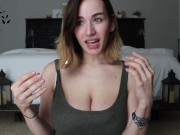 Big tit girlfriend begs for facial