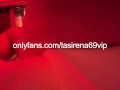 LaSirena69 loves to aggressively rub her pussy under the red light!!