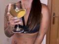 😏After Gym, I Drink A Glass Of HOT Piss