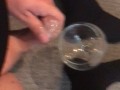 Sissy Lucy slut misses glass cuming